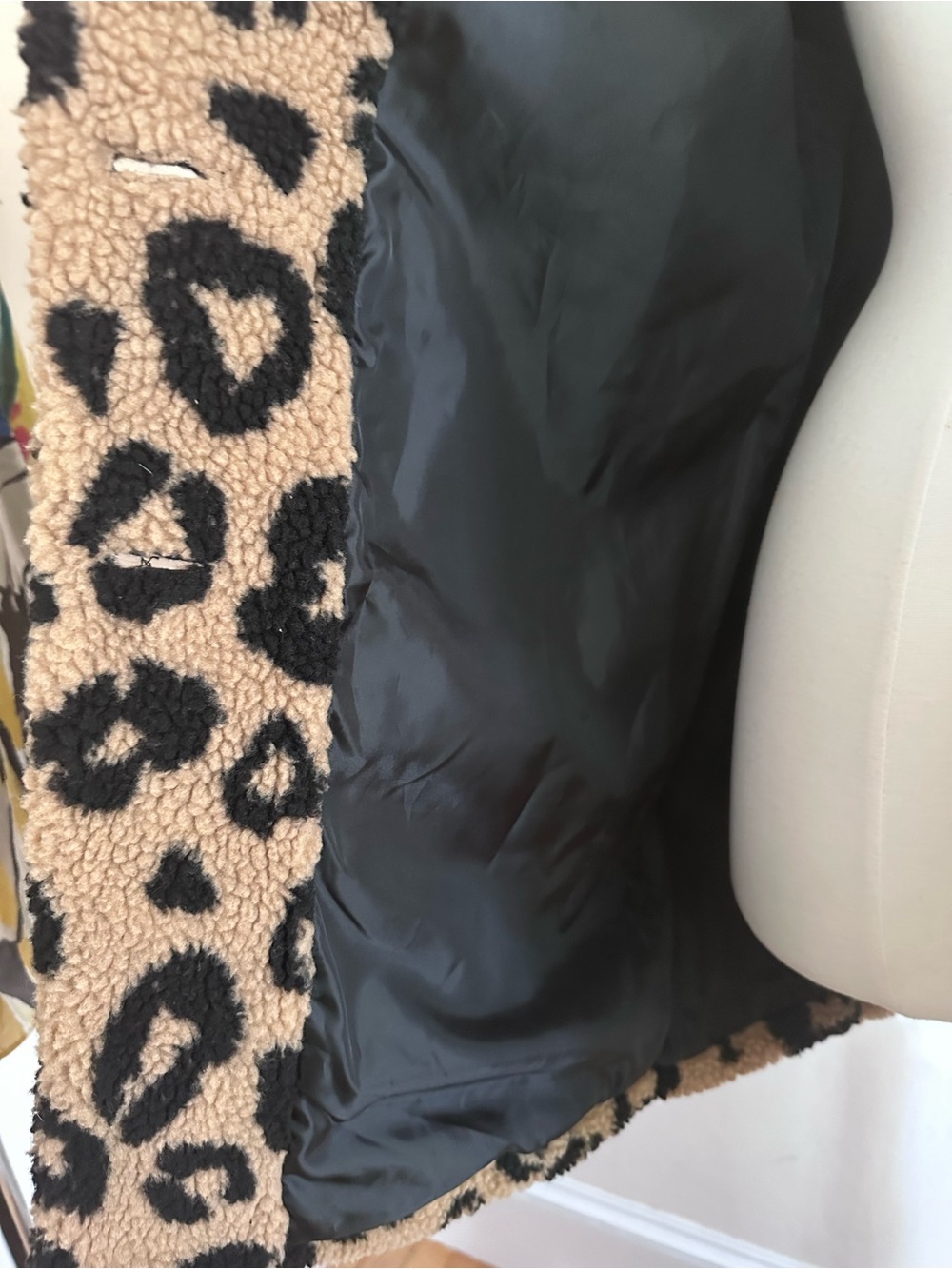 Jessica Simpson Carmen Coat Leopard Faux Fur Teddy Jacket Size Small - Picture 7 of 9